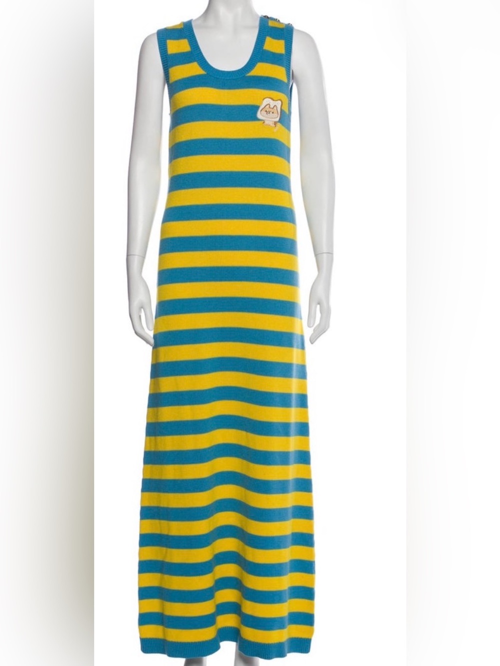 Gucci Special edition Striped Maxi Dress with toast dog 🐕